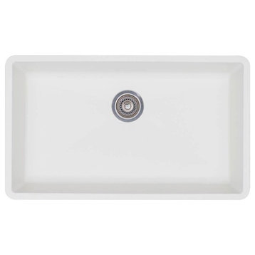 Blanco 440150 18.8"x32" Granite Single Undermount Kitchen Sink, White
