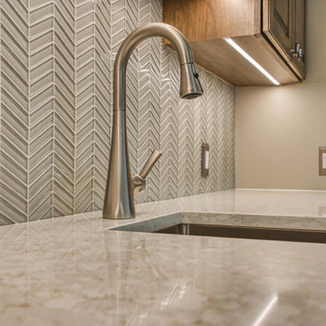 Earthy and Warm Lorton Kitchen and Basement