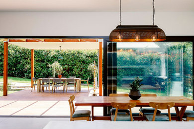 Inspiration for a contemporary dining room remodel in Other