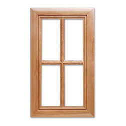 Islander with French Lites from CabinetNow.com shown in Natural Birtch - Kitchen Cabinetry