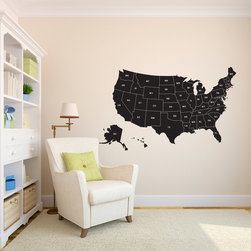 Map of United States Wall Decal - Wall Decals