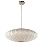 Legion Furniture - Legion Furniture Lindsay Pendant Lamp, 30" - The Lindsay Pendant Light is created to bring fresh vitality to traditional designs. This pendant light features a wire construction beneath stretched white fabric and is an update of a classic paper lantern shape. This piece adds sophisticated style and a warm glow to any room in your home.