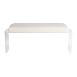 Moller Lucite Upholstered Bench - Upholstered Benches