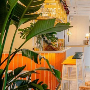 Bar Front Orange Tile Ceramic