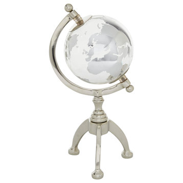 Glam Silver Aluminum Globe 67776