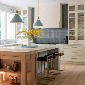Gilded Pastel Kitchen Renovation In Bethesda