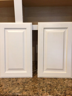 Help! My kitchen cabinets came out too white!