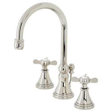 KS2986BEX Essex Widespread Bathroom Faucet with Brass Pop-Up, Polished Nickel