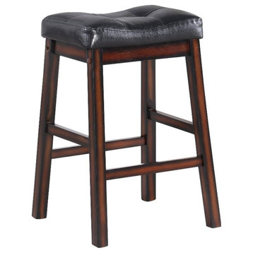 Coaster Donald Wood Counter Height Stools Cappuccino and Black
