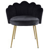 The Perla Dining Chair, Black, Velvet (Set of 2)