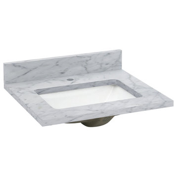 Sagehill Designs RW2522 RW Carrara White Marble Vanity Tops 25" - Carrara White