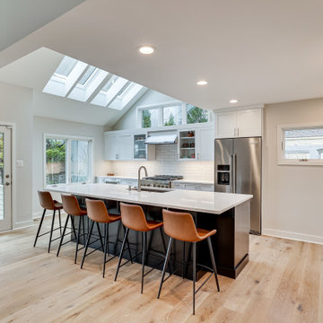 Contemporary Two-Finish Kitchen Design Reston, VA