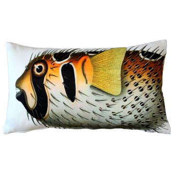 Pillow Decor - Porcupine fish Fish Pillow 12 x 20