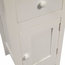 Slimline Bedside Table, White Finished MDF With 1-Door and Storage Drawer
