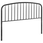 Lexmod - Nova Queen Metal Headboard, Black - Inspire new energy in your master bedroom or guest suite with the Nova Metal Queen Headboard. Putting a contemporary modern twist on a popular cottage farmhouse design, this metal headboard features a subtle arching shape and sleek spindles. This headboard for queen bed frames is crafted with powder-coated iron for a sturdy construction that lasts. Create a neutral backdrop for bedding and sham styles of all types with a queen metal headboard that is height adjustable with seven mounting positions for a customizable fit.