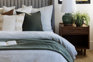 Example of a beach style bedroom design in Orange County