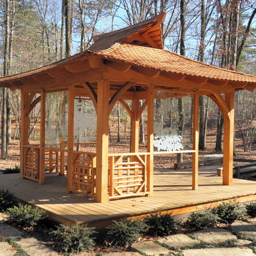 12' x 12' Japanese Gazebo Draped Roof