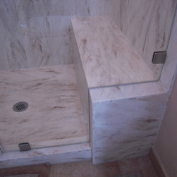 Seamless Corian Shower Bench - Shower Benches & Seats
