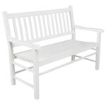 Shine Company - Shine Company Luna Glider Bench, White - Create an inviting gathering place for family and friends with this Eden Garden Bench from Shine Company. This is the perfect compliment to any front porch, walkway, garden or deck. Spend some time outdoors and watch the kids play, or invite the neighbors over for a visit. This sturdy cedar bench features an arched back design and ample 45-inch seating area.