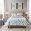 Madison Park Essentials Sofia Botanical Complete Comforter and Sheet Set, Blue