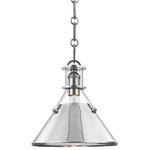 Hudson Valley Lighting - Metal No.2 Small Pendant, Polished Nickel - Designed by Mark D. Sikes