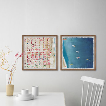 Packed Beach III Diptych