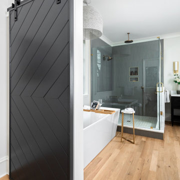 Primary Bathroom at 409 Bertonley by Pike Properties - Charlotte Custom Home Bui