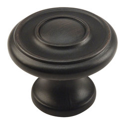 Cosmas - Cosmas 6211ORB Oil Rubbed Bronze Round Cabinet Knob, 1-3/16" Diameter, Set of 5 - Cabinet And Drawer Knobs