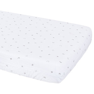 Black//White. Trend Lab Safari Chevron Dot Fitted Crib Sheet
