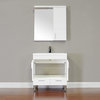 The Modern 30 inch Single Modern Bathroom Vanity in White without Mirror