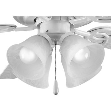 Progress AirPro Collection 4-Light Ceiling Fan Light P2610-30WB, White