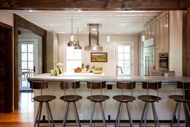 Elegant kitchen photo in Charlotte