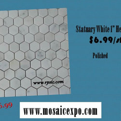 Statuary White Hexagon - Wall And Floor Tile