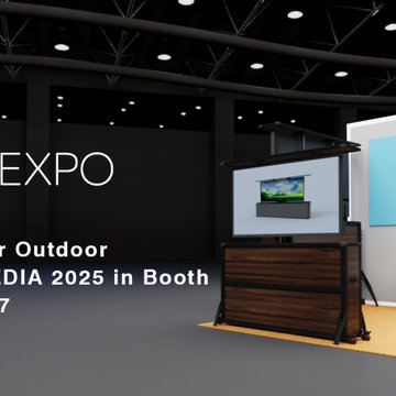 Outdoor TV lift cabinet—CEDIA Expo