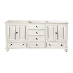 Avanity - Thompson 72" Double Sink Vanity Only, French White Finish - Bathroom Vanities And Sink Consoles