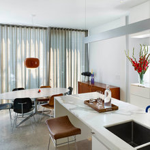 Sliding doors and curtains-kitchen