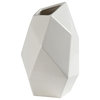 Ren Wil STA574 Lee 9 6/8" Tall Dolomite Geometric Vase - White
