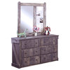 Chelsea Home 6-Drawer Dresser with Mirror in Driftwood