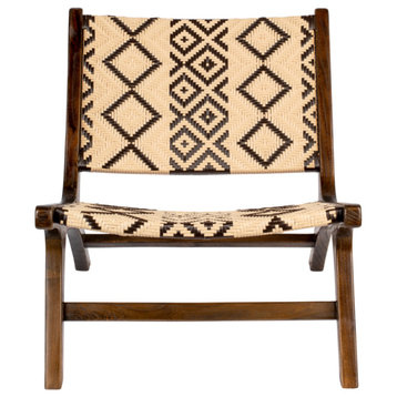 Tribal Pattern Lounge Chair | Dutchbone Landa
