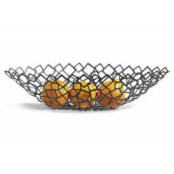 Philippi Crescent Modern Metal Fruit Bowl