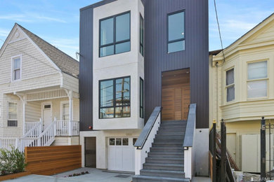 Example of a minimalist duplex exterior design in San Francisco