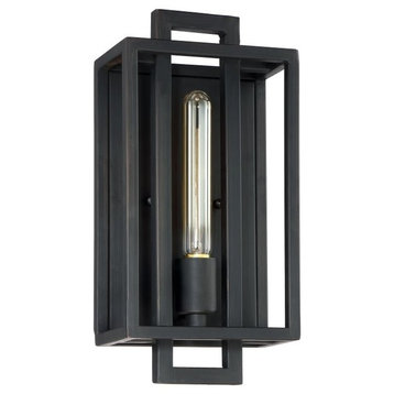 Jeremiah Cubic 1-Light Wall Sconce, Aged Bronze Brushed, 41561-ABZ