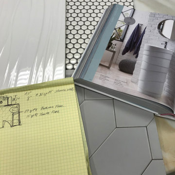 Contemporary Pedestal Sink for Basement Bathroom remodel
