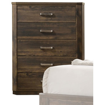Bowery Hill Transitional / Modern Chest in Antique Walnut Finish