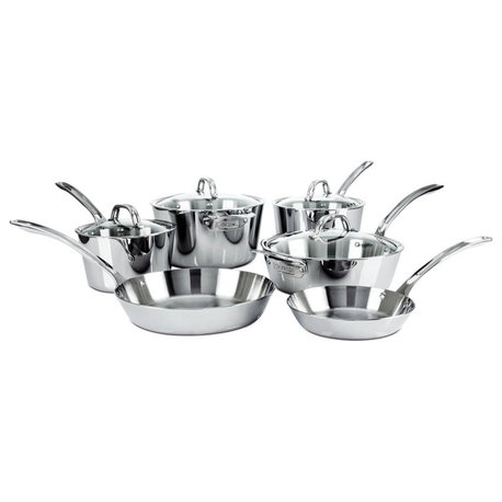 Viking Contemporary 3-Ply - 10 Pc. Cookware Set - Mirror Finish