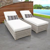 Coast Chaise Set of 2 Wicker Patio Furniture White