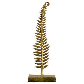 17in. Gold Leaf Sculpture Decorative Accent