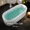 Eviva Cascade 67" Solid Surface Freestanding Bathtub, Matte White