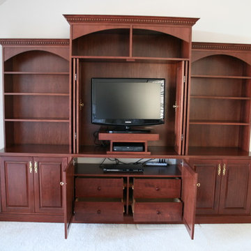 Cherry Walnut Bedroom Wall Unit/Entertainment Centers