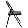 MFO Triple Braced & Double Hinged Black Metal Folding Chair